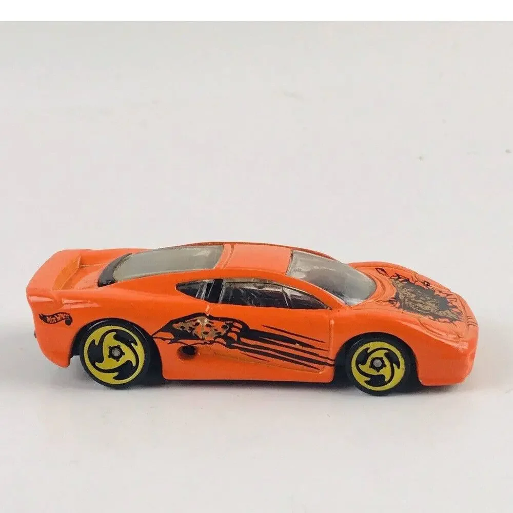 Hot Wheels 1992 Orange Jaguar Xj220 Die Cast Metal Mattel 90s Rare Cougar